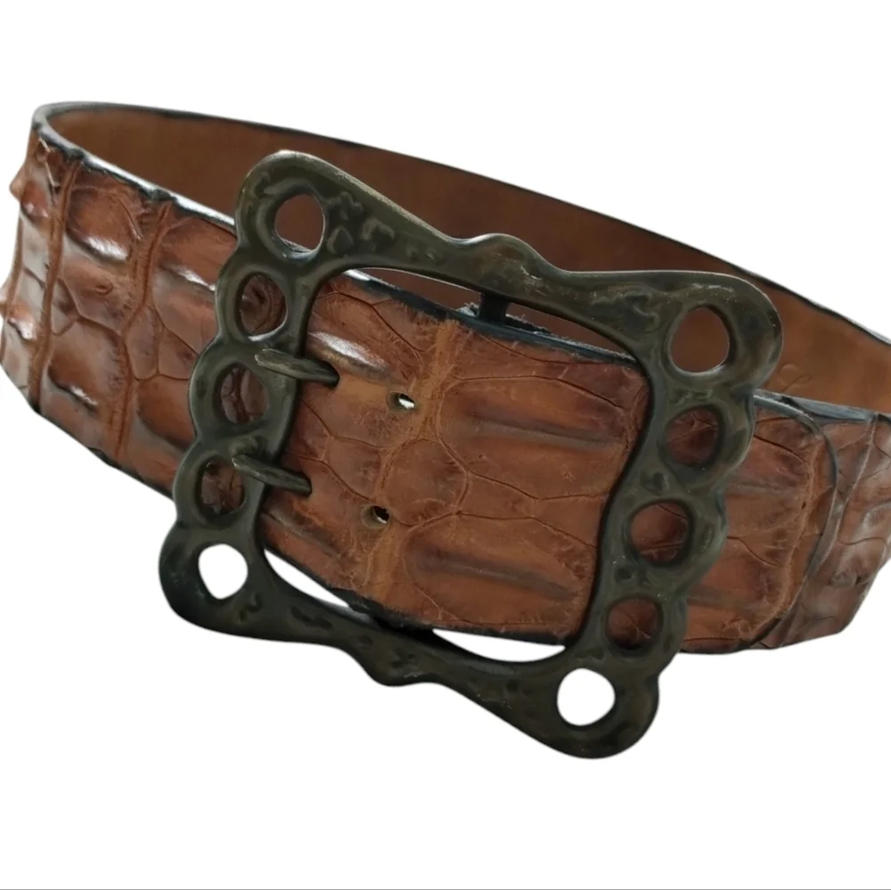 SAVANNAH Australia Brown Genuine Croc Leather Chunk 30